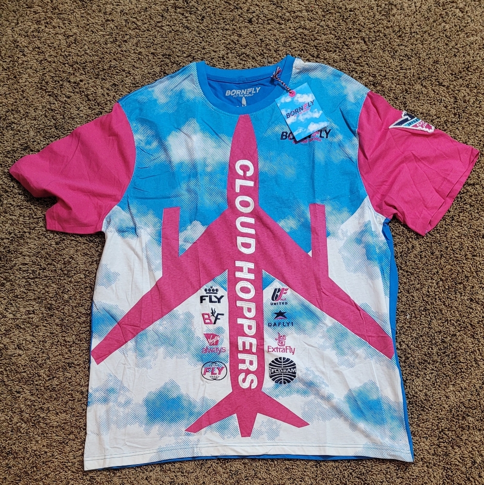 Born Fly Cloud Hoppers Shirt Men's Size 3XL